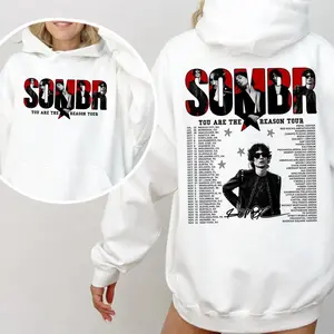 Sombr You Are The Reason Tour Hoodie, 2-Sided Concert Dates Graphic Sweatshirt, Unisex Graphic Shirt, Cool Colors, Brighten Up Your Look, Classic Fashion, Fits Every Occasion