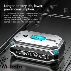 MOKATA Cyberpunk Style Wireless Headphones with Ultra-Low Latency & Premium Gaming Earbuds Featuring Stunning RGB Lighting        Cyberpunk Style Wireless Headphones with Ultra-Low Latency & Premium Alloy Gaming Earbuds Featuring Stunning RGB Lighting