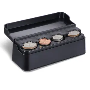 Car Coin Storage Box, Portable Mini Change Storage Box, Universal Auto Coin Organizer, Holder Suitable for Most Cars