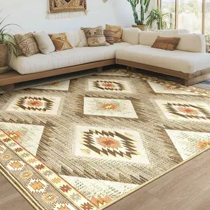 BESTSWEETIE 8*10/9*12/10*14 LARGE SIZE Washable Rugs for Living Room, Boho Rugs Area Rug Carpet Non-slip Large Area Rugs for Living Room Bedroom Indoor Outdoorfun