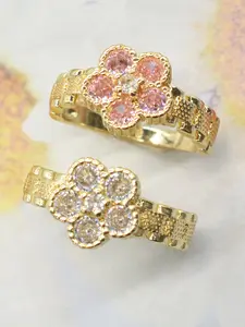 Elegant Floral Zircon Ring for Women, Daily Wear Jewelry, Perfect Gift for Anniversary, Birthday, Christmas, Valentine's Day, Elegant Fashion Rings