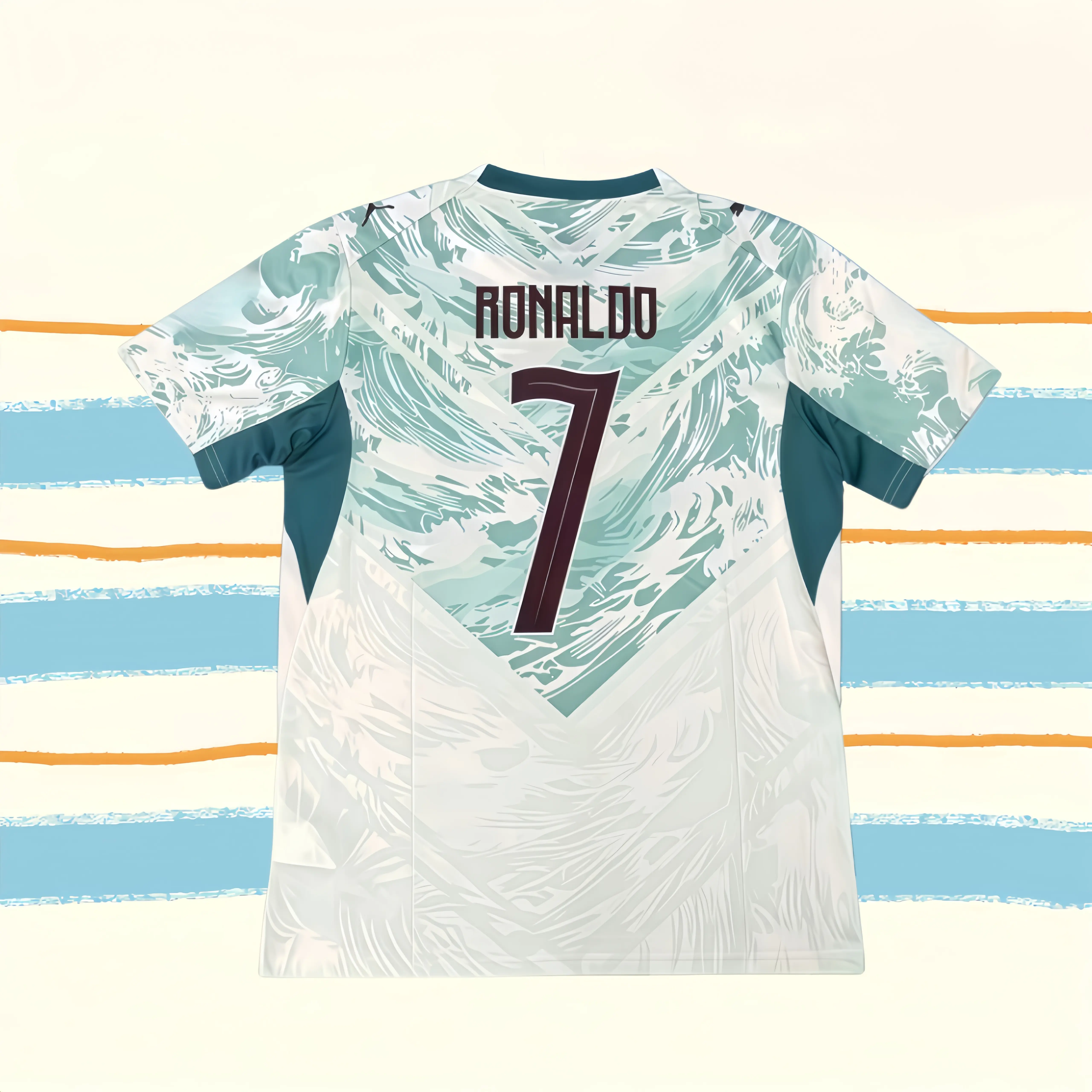 2026 Away White Blue Short sleeve No.7 Ronaldo Soccer Jersey