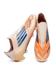 New Breathable Football Shoes Fg/ag Long Nails Artificial Grass, Super Grip, Ankle Protection, Training & Competition, All Seasons