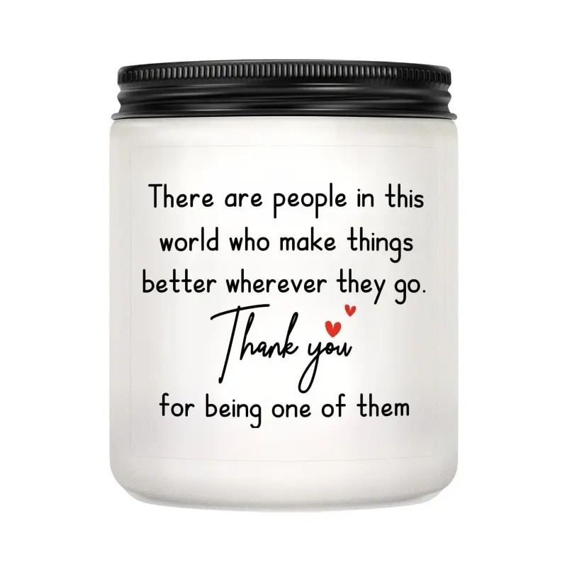 Thank You Gifts for Women - Inspirational Birthday Gift for Women, Housewarming Gifts for Women, Thank You Appreciation Gifts for Coworkers Friend Teachers Nurses Boss Employees - Lavender Floral Scented Candle