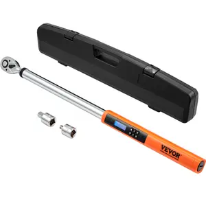 VEVOR Digital Torque Wrench,  1/2" Drive Electronic Torque Wrench, Torque Wrench Kit 25-250ft.lb/34-340n.m Torque Range Accurate to ±2%, 3-Mode Adjustable Torque Wrench Set with LED Buzzer Calibration