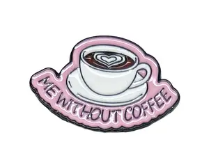 Me Without Coffee Enamel Magnetic Needle Minder ~ Needle Keeper - Cross Stitch Embroidery Needlepoint Sewing Accessory Notion