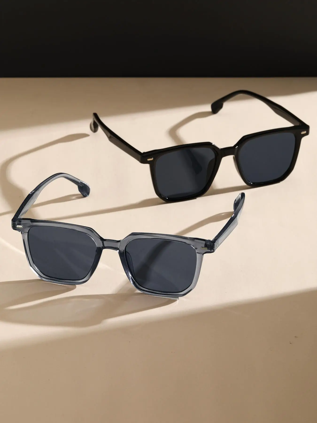 Unisex Minimalist Plastic Frame Sunglasses, Trendy All-match Sunglasses for Men & Women, Fashionable Sunglasses for Outdoor Activities