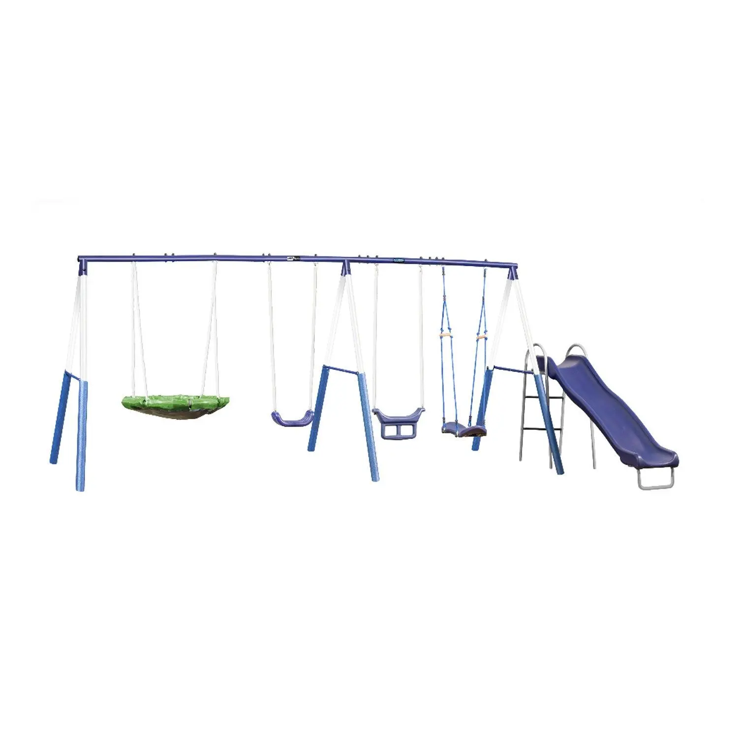 XDP Recreation Surf N Swing 5 Station Outdoor Swing and Play Set with Slide XDP Recreation Surf N Swing 5 Station Outdoor Swing and Play Set with Slide