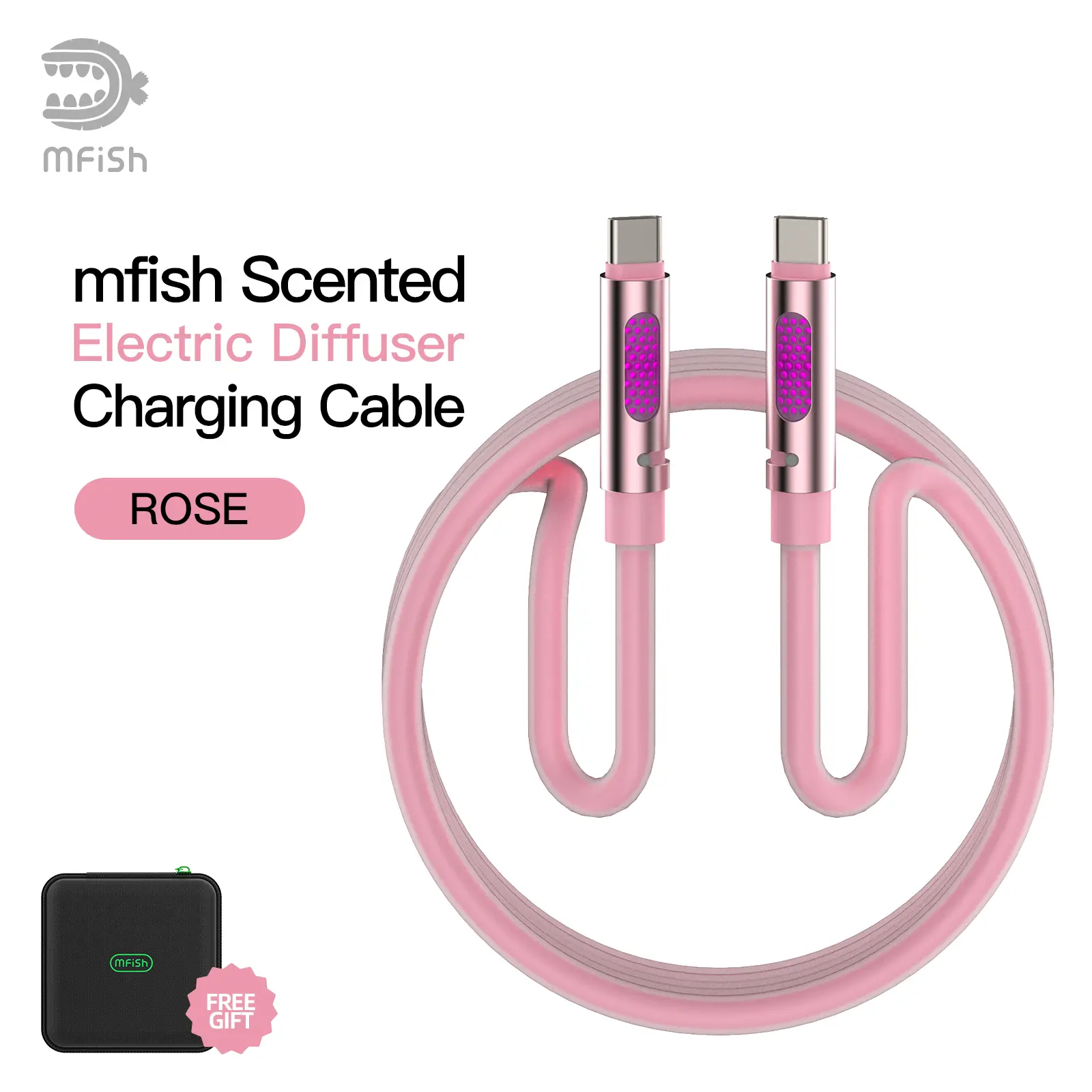 mfish 240W High-Power Multi-Device USB-C Fast Charging Data Cable (6ft) - Universal Multi-Charging Cable for iPhone 15/16, MacBook, iPad, Smartphones, Data Charging Cable, High-Power Multi-Device Charging Cables