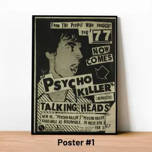 Talking Heads Posters, Talking Heads Prints, Talking Heads Retro Wall Decor, Talking Heads Gifts, Vintage Music Posters POSTER