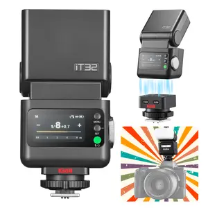 Godox iT32 TTL HSS Flash with X5 Trigger for Canon/Nikon/Sony/Olympus/Panasonic/Fujifilm Camera, 1/80000s HSS 2.4G Wireless Off-Camera Kit, Magnetic Quick Release & USB-C for Portrait Wedding Event Photography