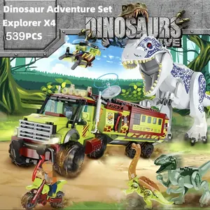 539pcs Exploration Team Set, Dinosaur Building Blocks, Park Mechanical Tyrannosaurus World, Assembly Toy, Perfect Holiday Gift, Building Block Sets