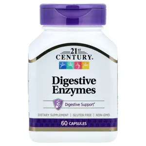 21st Century Digestive Enzymes, 60 Capsules