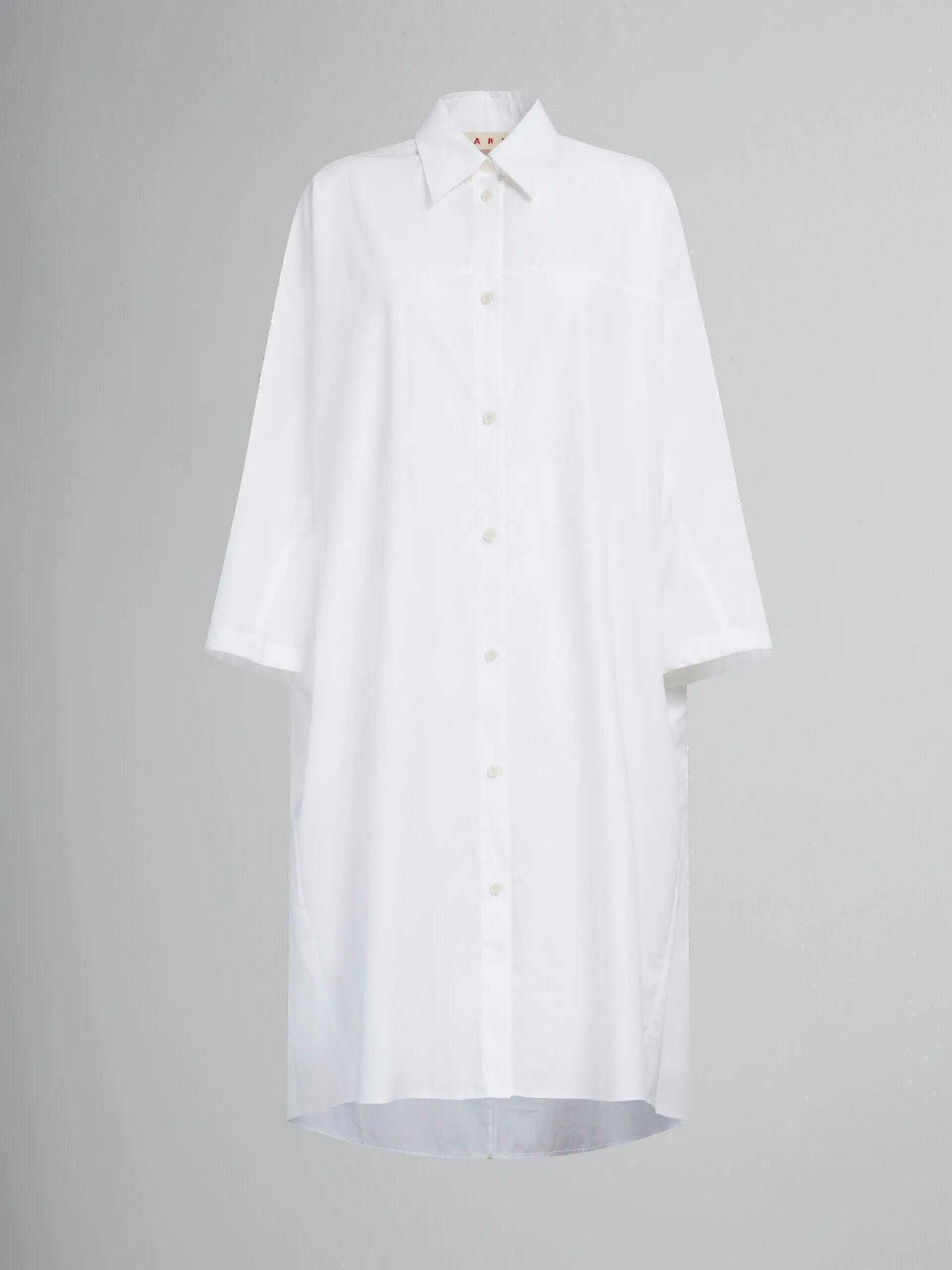 MARNI WOMEN'S WHITE OVERSIZED SHIRT DRESS