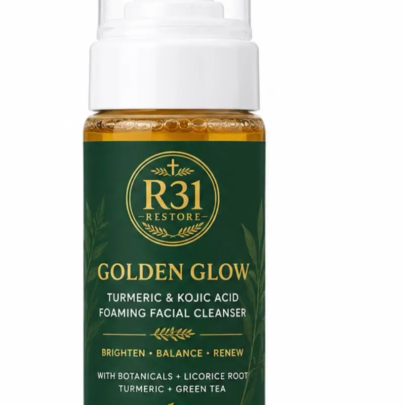 Golden Glow Foaming Turmeric & Kojic Acid Facial Cleanser - Daily Cleansing for Radiance Restoration