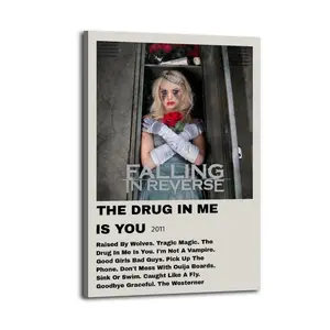 Falling in Reverse HomeDecor WallArt LivingRoom Canvas for Bedroom Decor Canvas Poster Aesthetic Office Bathroom Painting Picture Print Modern Family