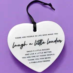 1pc, Ceramic Products, Friendship Gift, Gift For Best Friend, House Sign Decoration, Friend Gift, Friend Birthday Gift, Friend Thank you Gift, Colleague Gift, Heart Plaque