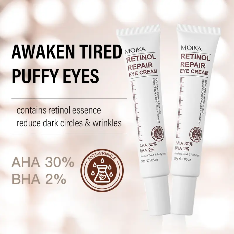 MOIKA Anti-Gravity Retinol Repair Eye Cream 30g - Daily Skincare Eye Treatment for Fading Dark Circles, Anti-Aging, Lifting Sagging Skin, Boosting Elasticity, Smoothing Wrinkles