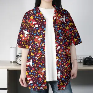 Hawaiian Shirt, Fish Print Aloha Shirt, Tropical Summer Shirt, Burgundy Magikarp Pattern Hawaiian Shirt, Magikarp Aloha Shirt – Unique Anime Hawaiian Shirt for Fans #alohashirt #hawaiianshirt #tropicalvibes #summeroutfit #beachwear #viraloutfit