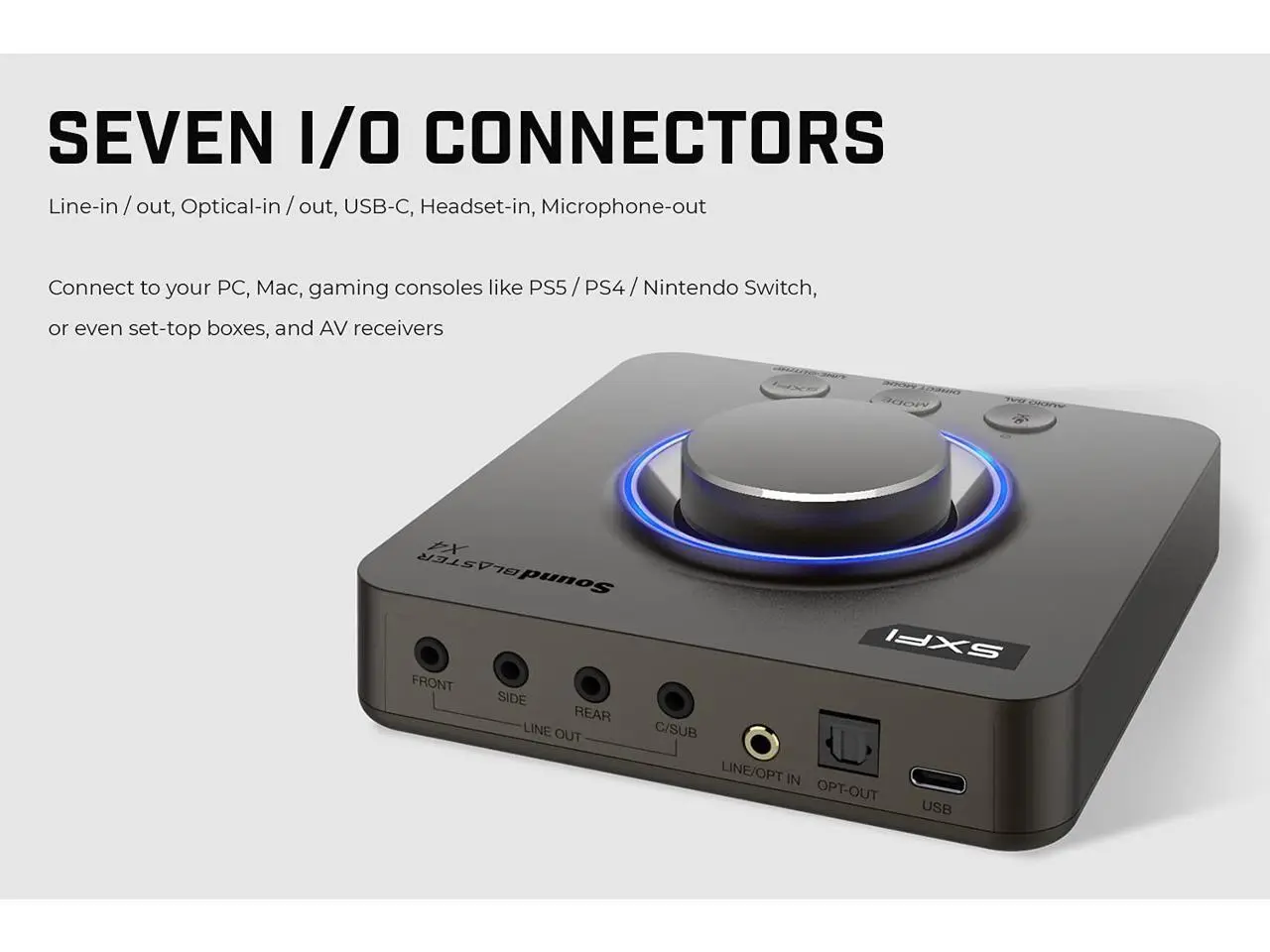 Creative Sound Blaster X4 Hi-Res 24bit/192kHz External USB DAC and