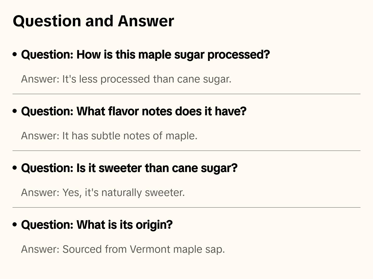 Coarse Organic Vermont Maple Sugar