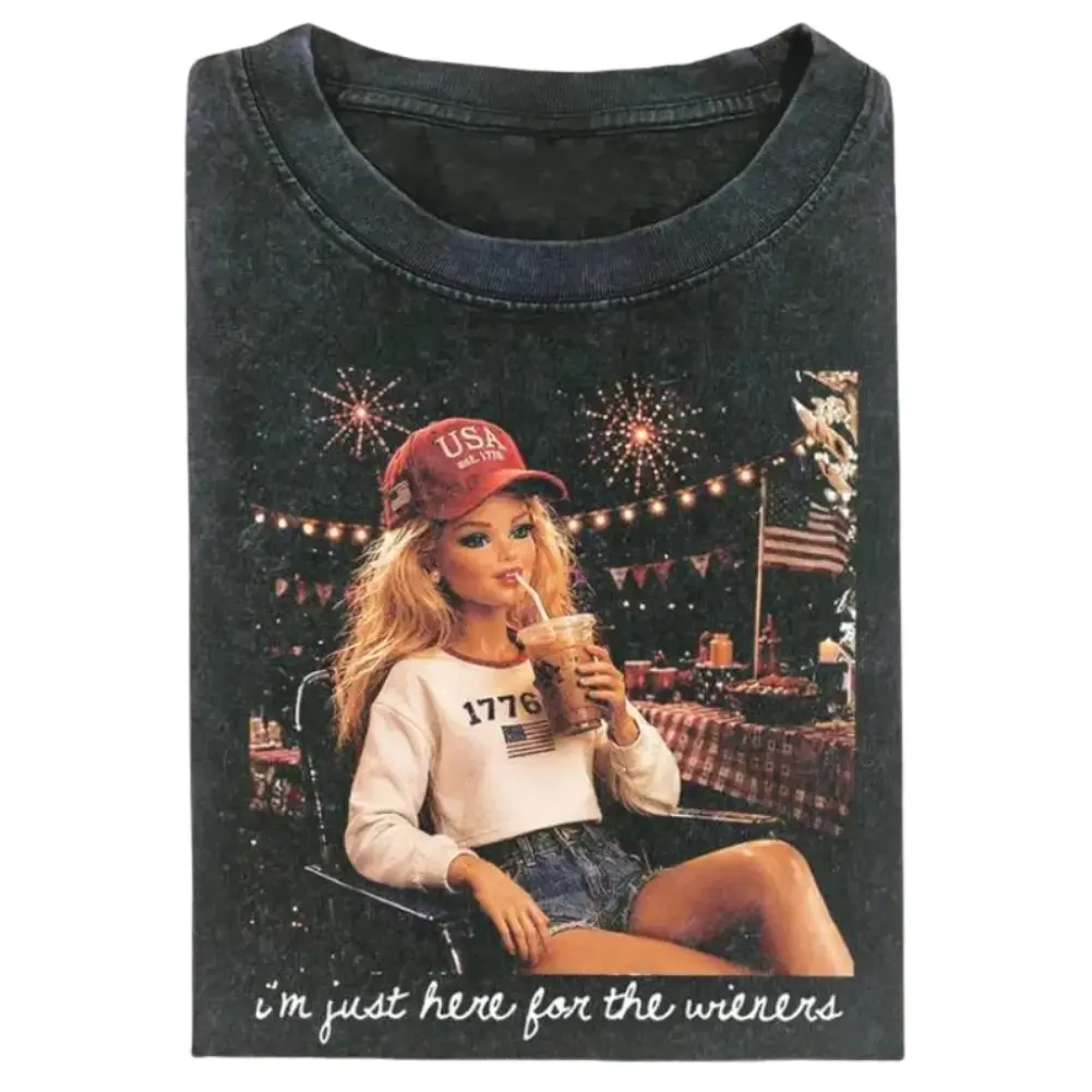 Vintage Retro Doll 4th Of July Unisex Tee, Comfor Color Funny Doll Face 4th Of July Face Meme Tee, Gift for Men, for Women, Trendy Shirt