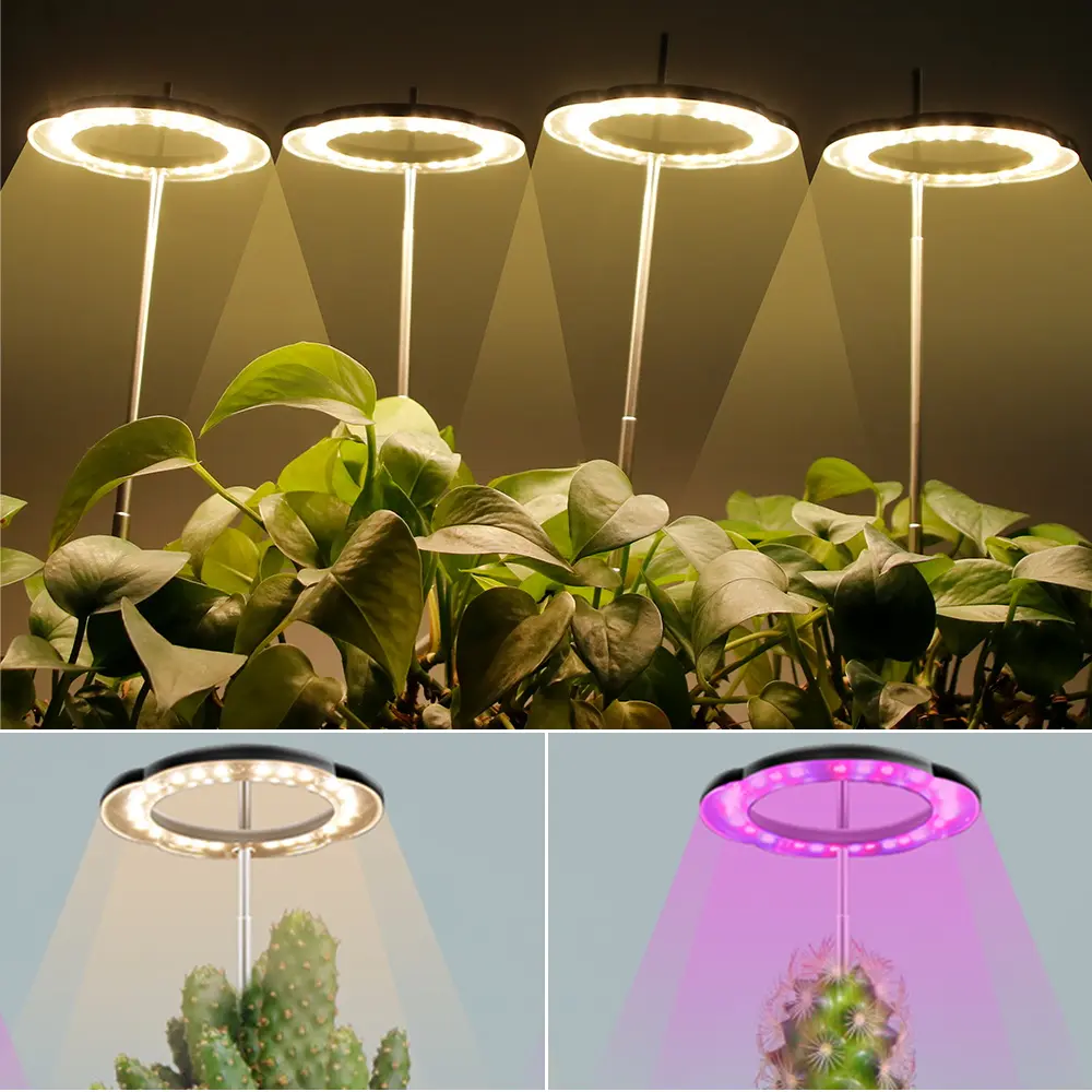 Full Spectrum LED Grow Light USB 5V Cycle Timing 8/12/16Hours Adjustable Brightness Sunlight Red Blue Dimmable Succulent Moss Cultivation Lighting UV IR Greenhouse Tent Growth Box Fruit Veg Seed Cactus Hydroponics Fill Lamp