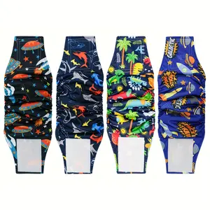 4-Pack Male Dog Belly Bands – Reusable, Leak-Resistant, Soft & Breathable