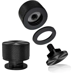 Aluminum Welding Hood Fasteners Pipeliner Helmet Accessories Headgear Replacement Parts Screws 1 Pair(Black)