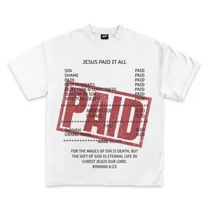 Jesus Paid It All Christian T Shirt – Romans 6:23 Bible Verse Faith Graphic Tee