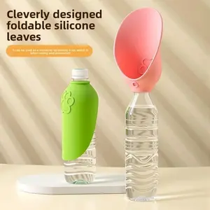 Creative portable pet water dispenser, collapsible travel water cup and food feeder 2-in-1 design. Perfect outdoor walking essential for daily dog outings and travel use.