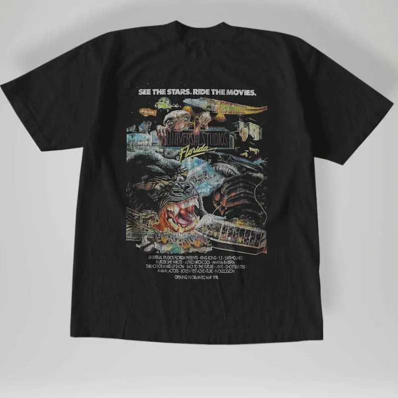 Vintage Universal Studios Florida Shirt Men's Black Vintage 90s