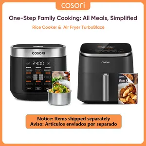 COSORI Bundle: 18-in-1 Rice Cooker/ 9-in-1 Electric Pressure Cooker & TurboBlaze Air Fryer -9 Functions, 5 Speeds, Nontoxic, 95% Less Oil, Fast&Crispy Cooking, Easy to Clean, Recipes