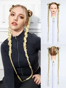 2PCs 32" Extra Long Braided Ponytail | Easy Elastic Tie Y2K Boxing Braids | 190g Jumbo Synthetic Plait for Festival Look