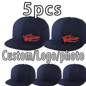 5pcs Customizable DIY Warriors "Come Play" Snapback Baseball Caps - Adjustable, Breathable, Unisex Hip-Hop Hats with Personalized Logo/Photo Option - Perfect Birthday Gift for Men & Women, All-Season Wear, Casual Headwear | Customizable Cap