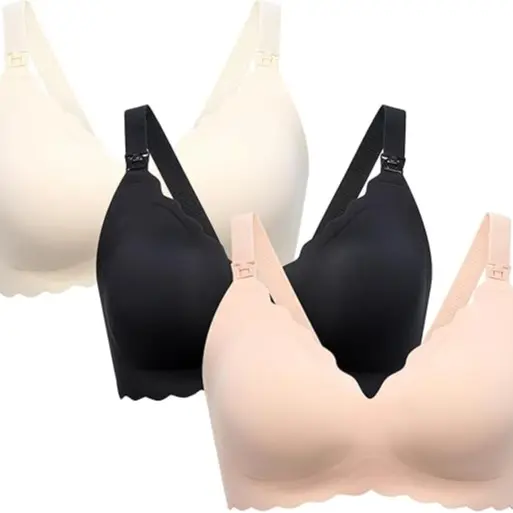 3 Pack-black, Oyster Pink, Cream