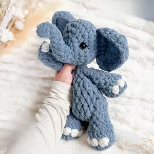 Easton Elephant Snuggler crochet  crochet elephant amigurumi cute crochet