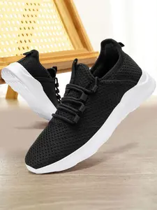Men's Mesh Breathable Lightweight Sneakers, Casual Comfortable Sports Running Shoes, Gym Shoes, Male All-match Round Toe Shoes for Daily Wear