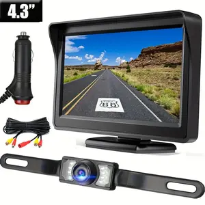 Bileeko 4.3 Inch Backup Camera Set with HD Display, Universal Fit for Pickup/RV/van, Easy Parking, No Blind Spots