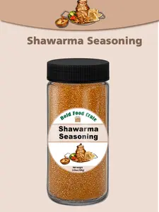 Bold Food Crate Shawarma Seasoning - Classic Blend of Garlic Spices Sumac Sea Salt Cinnamon Onion Lemon Peppers Cardamom Nutmeg Turmeric & Organic Brown Rice - Healthy Delicious Easy Recipes