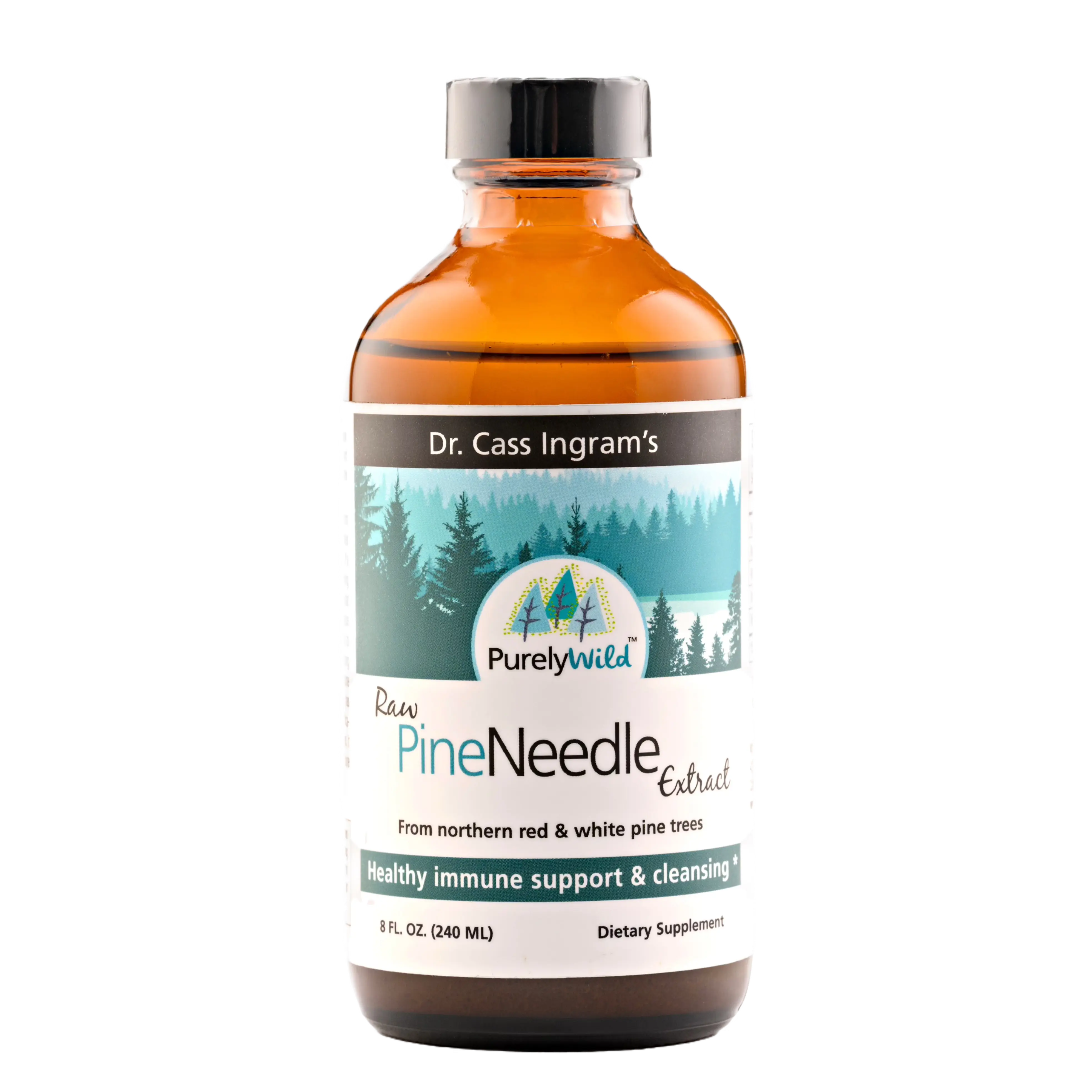 Purely Wild Pine Needle Extract – Wild-Sourced Pine Needle Oil – Men's Vitality & Immune Support – 8 fl oz – Third-Party Lab Tested