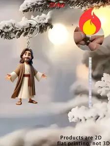 [2D plane] [2D plane] Acrylic keychain with 2D plane design (Uncle wind and dust), perfect for Easter-themed decoration, the perfect gift for friends who like to decorate the space, suitable for family and holiday decoration