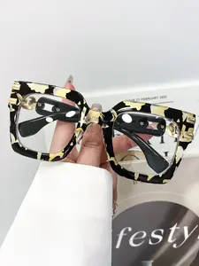 New Square Fashion Flat Mirror, Trendy Color Block Design, Classic Versatile Style, Suitable for Men and Women, Perfect for Photography