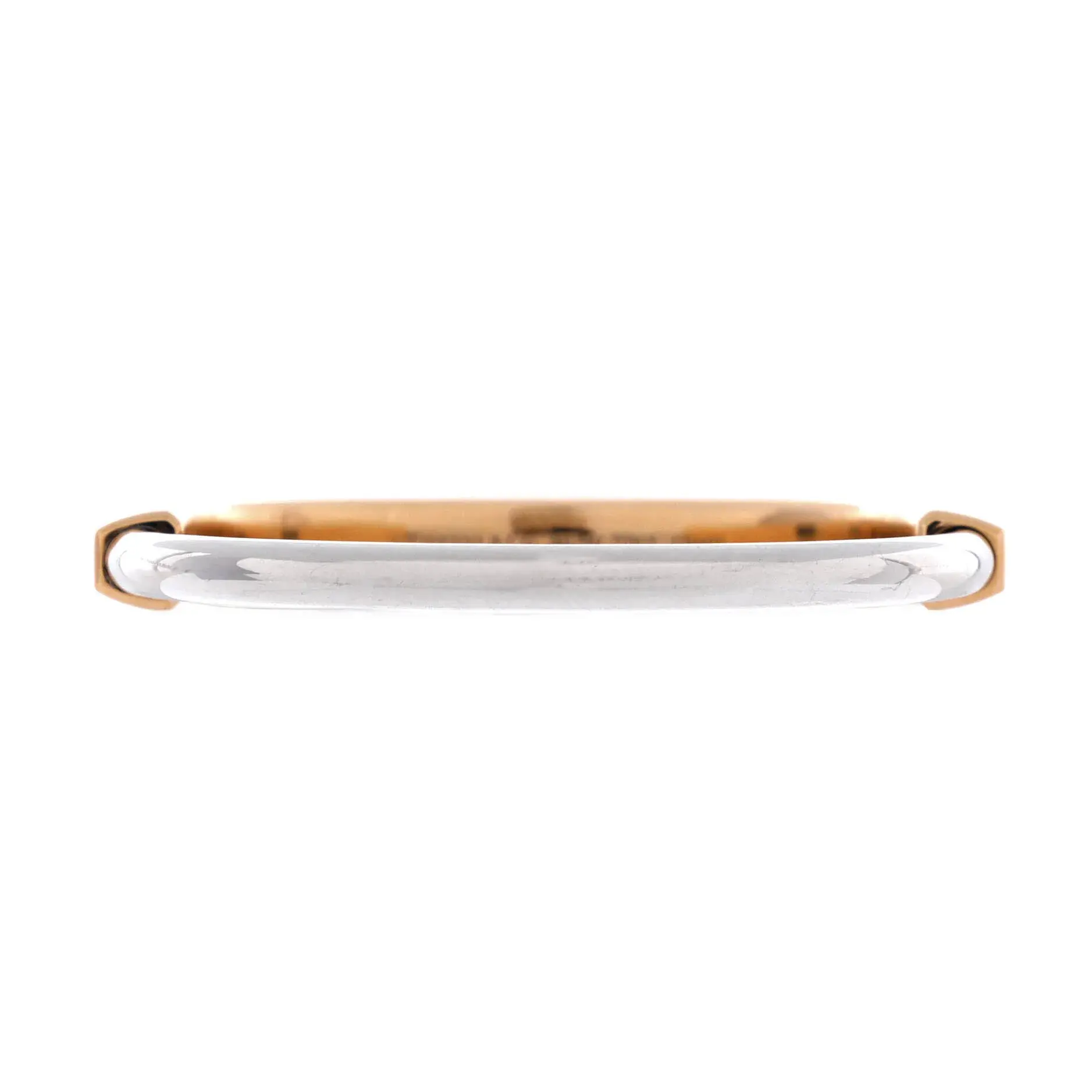 Pre-owned Tiffany & Co. Lock Bangle Bracelet 18K Rose Gold and 18K White Gold by Rebag