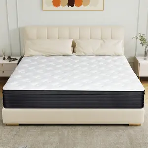 Mattress Twin 10”, 12”, 14” Full Queen King Memory Foam Hybrid Spring Mattress in A Box with Medium Firmness and Sweet Night King Size - Home