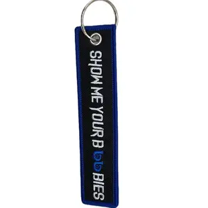 Show Me Your Boobies KeyTag keychain Color - Blue
