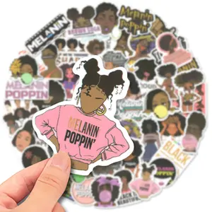 Black Girl Melanin Poppin' Sticker Bundle  (20) - Stickers for Black Girls | Inspirational Melanin Stickers | Melanin Sticker Bundle
