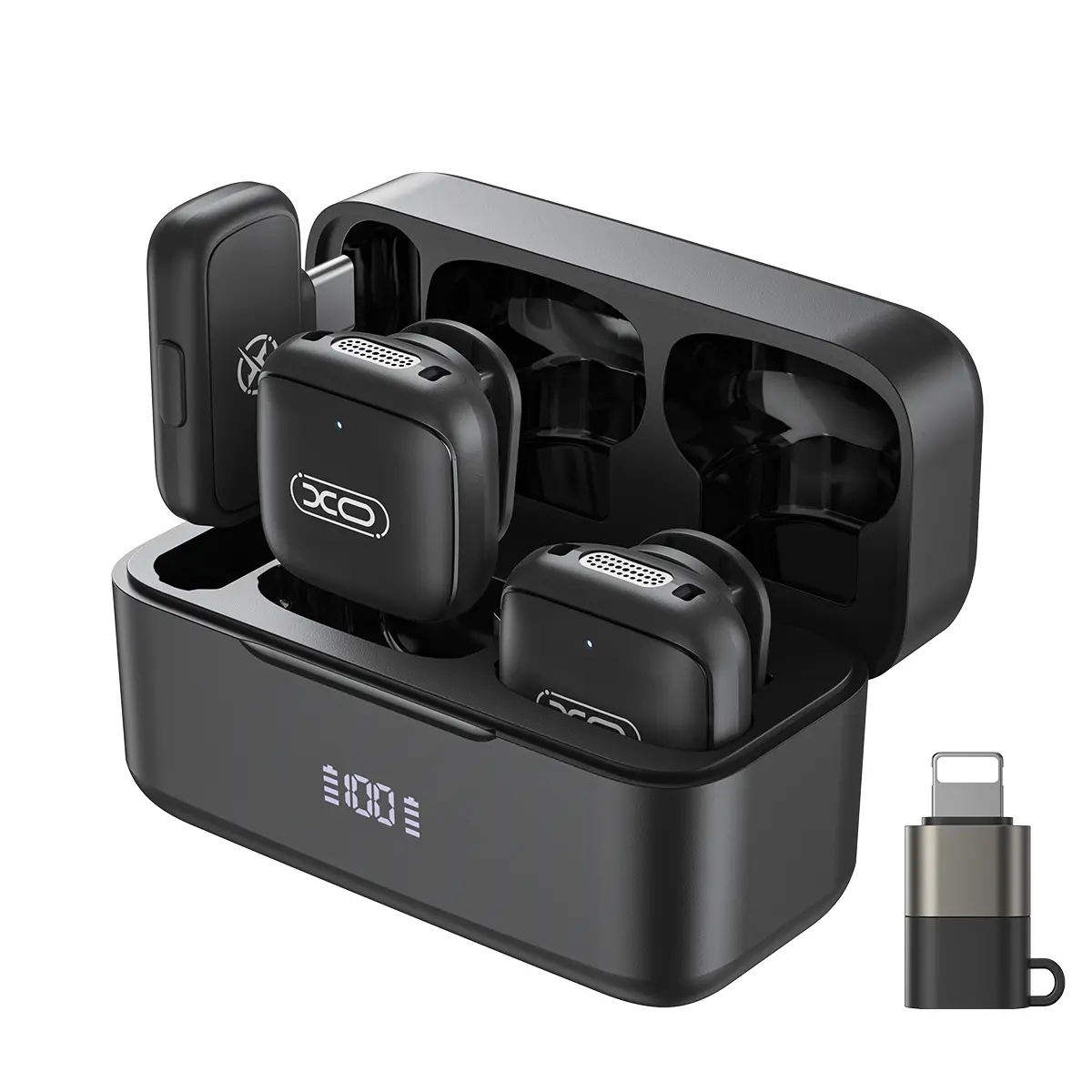 Universal Wireless Lavalier Microphone for iPhone/Android /Laptop, Mini Microphone with Charging Case,  Plug and Play, for Video Recording, Interview, Vlog, TikTok