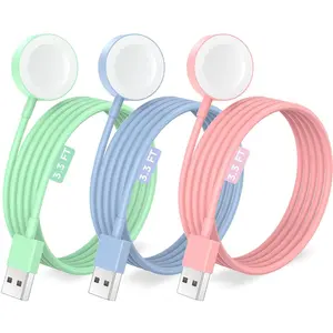 L-CGC002 3 Pack Upgraded for Apple Watch Charger Fast Charging Cable Compatible with iWatch Charger Wireless USB Magnetic Charging Cable for iWatch Series Ultra/10/9/8/7/6/SE/SE2/5/4/3/2[3.3FT/1M]
