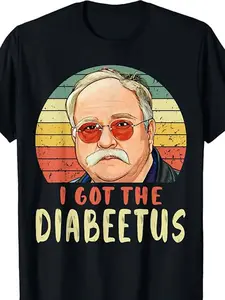 Summer t Shirts Hilarious Diabetes Type 1 Diabetes 2 Awareness Pancreas Humor novelty T-shirts Casual Crewneck Man Tshirt
